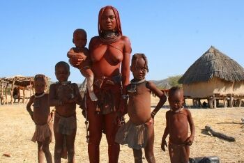 Himba woman, otjize paste, Namibia