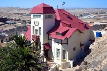 Goerke Haus (1911), one of the "diamond palaces" of Lüderitz, Namibia